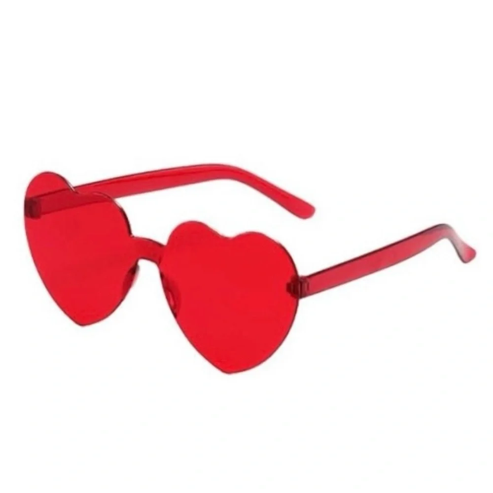 💞 New Red Heart Shaped Novelty Sunglasses